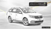 Folding foam mattress for car - SPACEBED® for Dacia Logan MCV