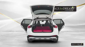 High-quality SPACEBED car mattress in Magic Rosé supporting the body reliably, unlike deflating inflatable beds.