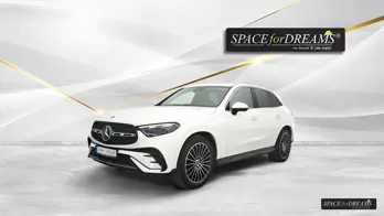 Luxurious Mercedes Benz GLC equipped with a custom SPACEBED car mattress in Magic Rosé for comfortable sleeping.