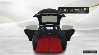 Even if the step is not leveled, the integrated support board prevents the extreme and painful bending of the sleeping surface that would be inevitable with a classic air mattress.