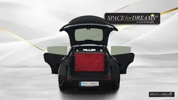 Packed in the same look, the Exclusive mattress waits in the rear for its use; thus the trunk remains aesthetically tidy and you are forever freed from the loud pumping noise of an air mattress.