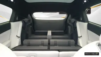   The tailored grey Car camping foam mattress - SPACEBED® fits perfectly in the Xpeng G6 alongside the Leveling System S4D.