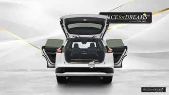    This shot shows the Magic Rosé foldable mattress on the Leveling System S4D inside the Xpeng G9.